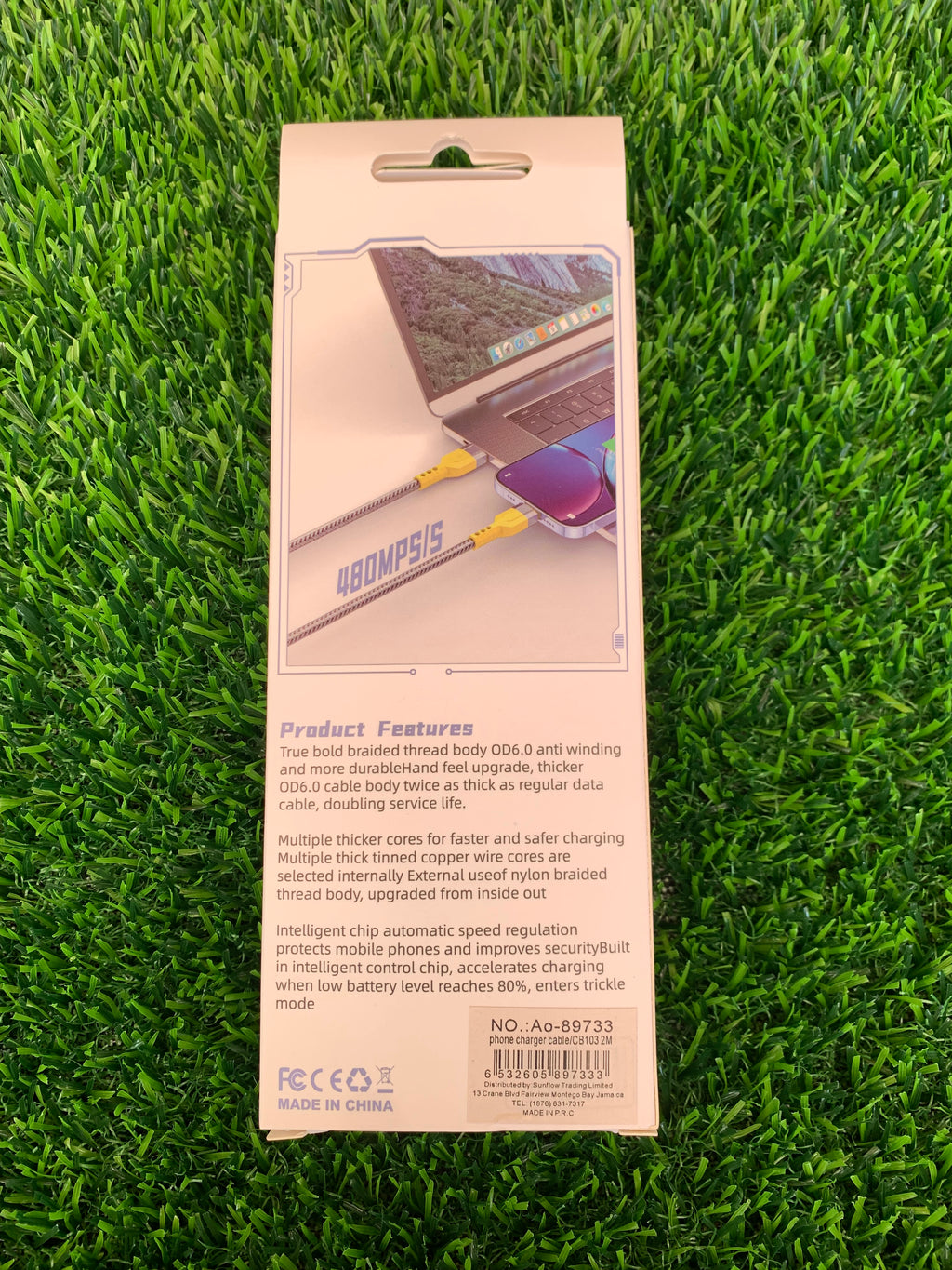 Senzhen 120W 2M Lightening Charging Cable (iPhone Charger)