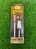 Double Bent 1 Meter USB Micro Fast Charging Cable