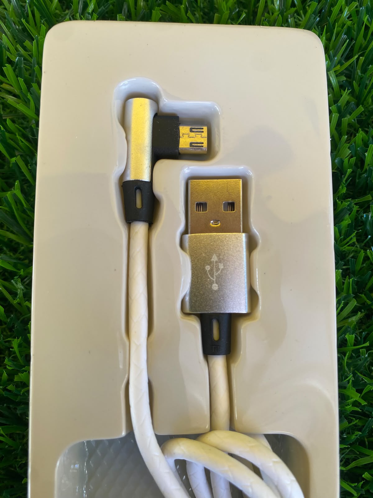Double Bent 1 Meter USB Micro Fast Charging Cable