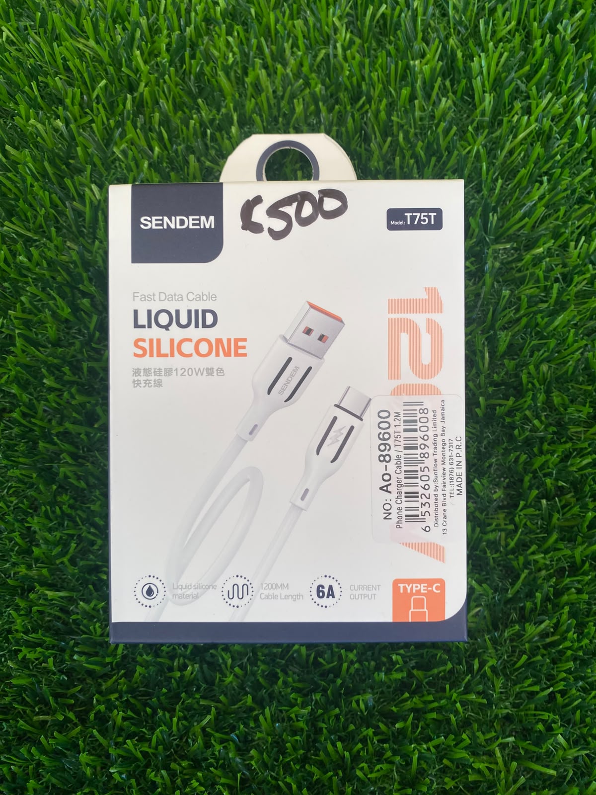 Sendem Liquid Silicone 120W Type C Charging Cable