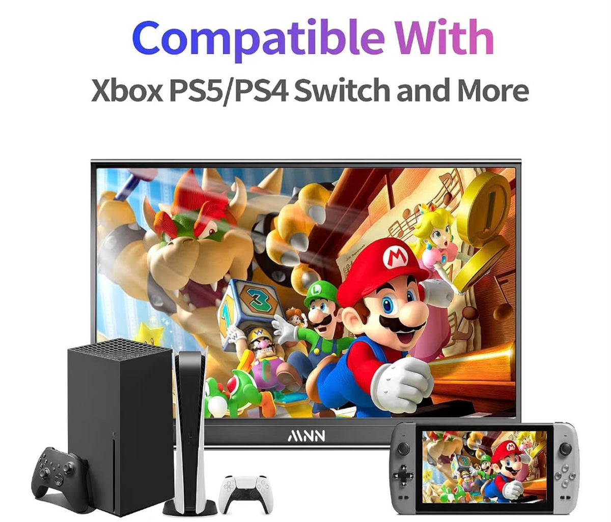 MNN 15.6" FHD Portable Monitor + Free Stand