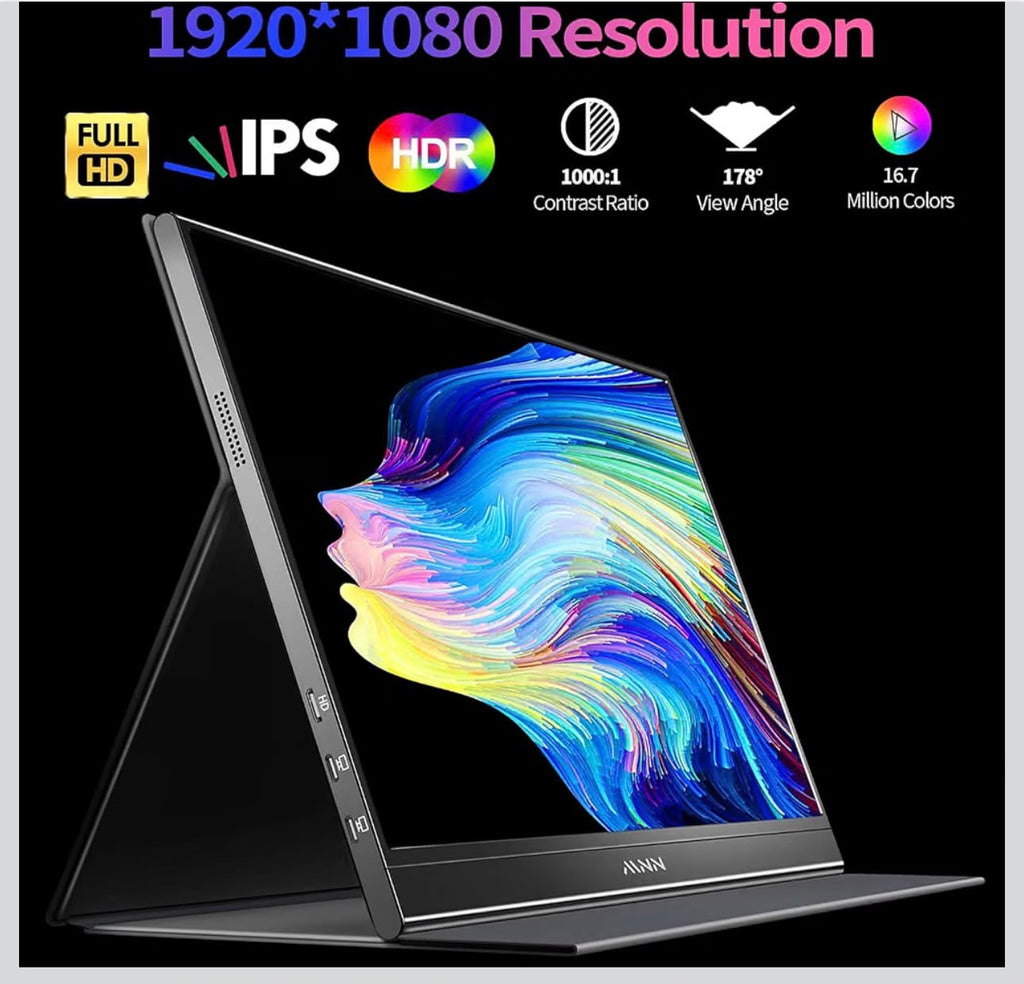 MNN 15.6" FHD Portable Monitor + Free Stand