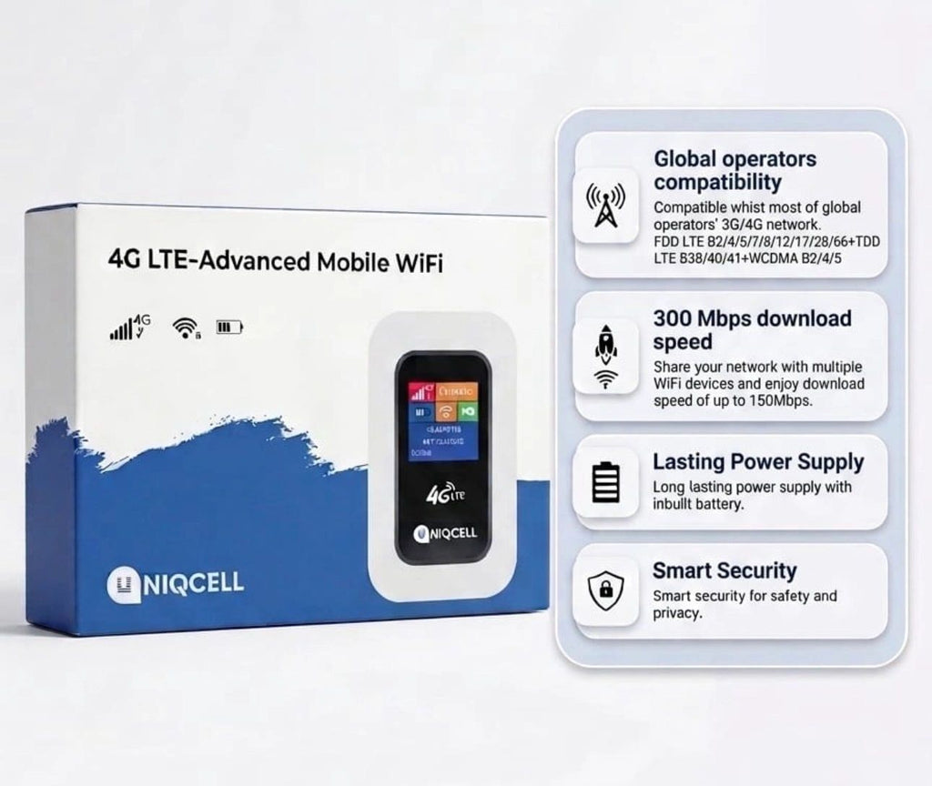 Uniqcell 4G LTE-Advanced Mobile WiFi