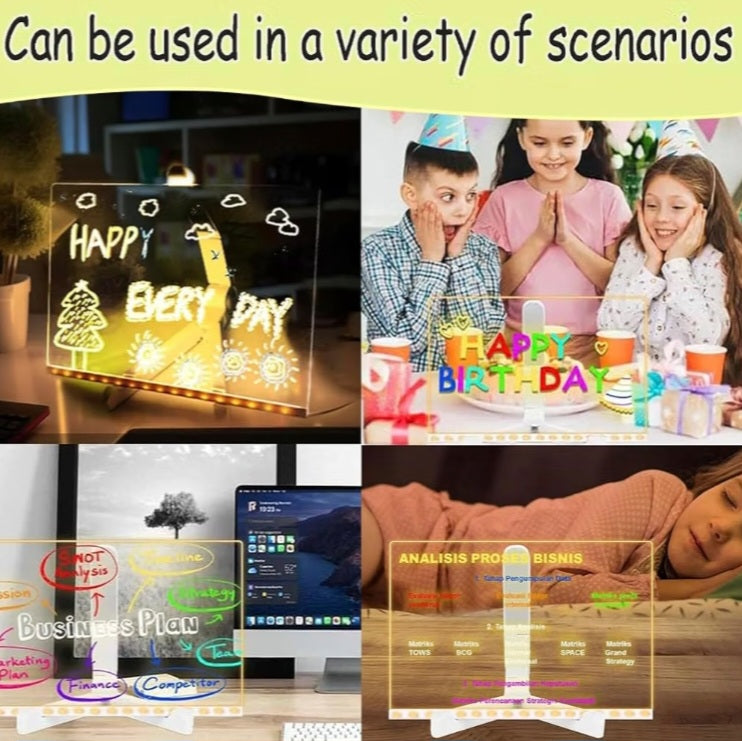 LED Erasable Acrylic Sketchpad 11-in-1