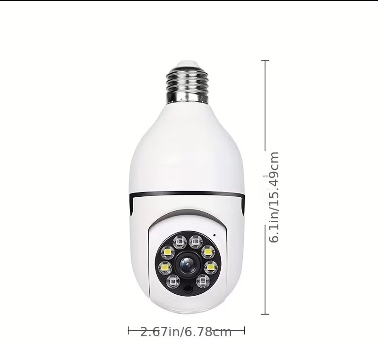 4MP Ultra-HD E27 Light Bulb Wireless WiFi Security Camera