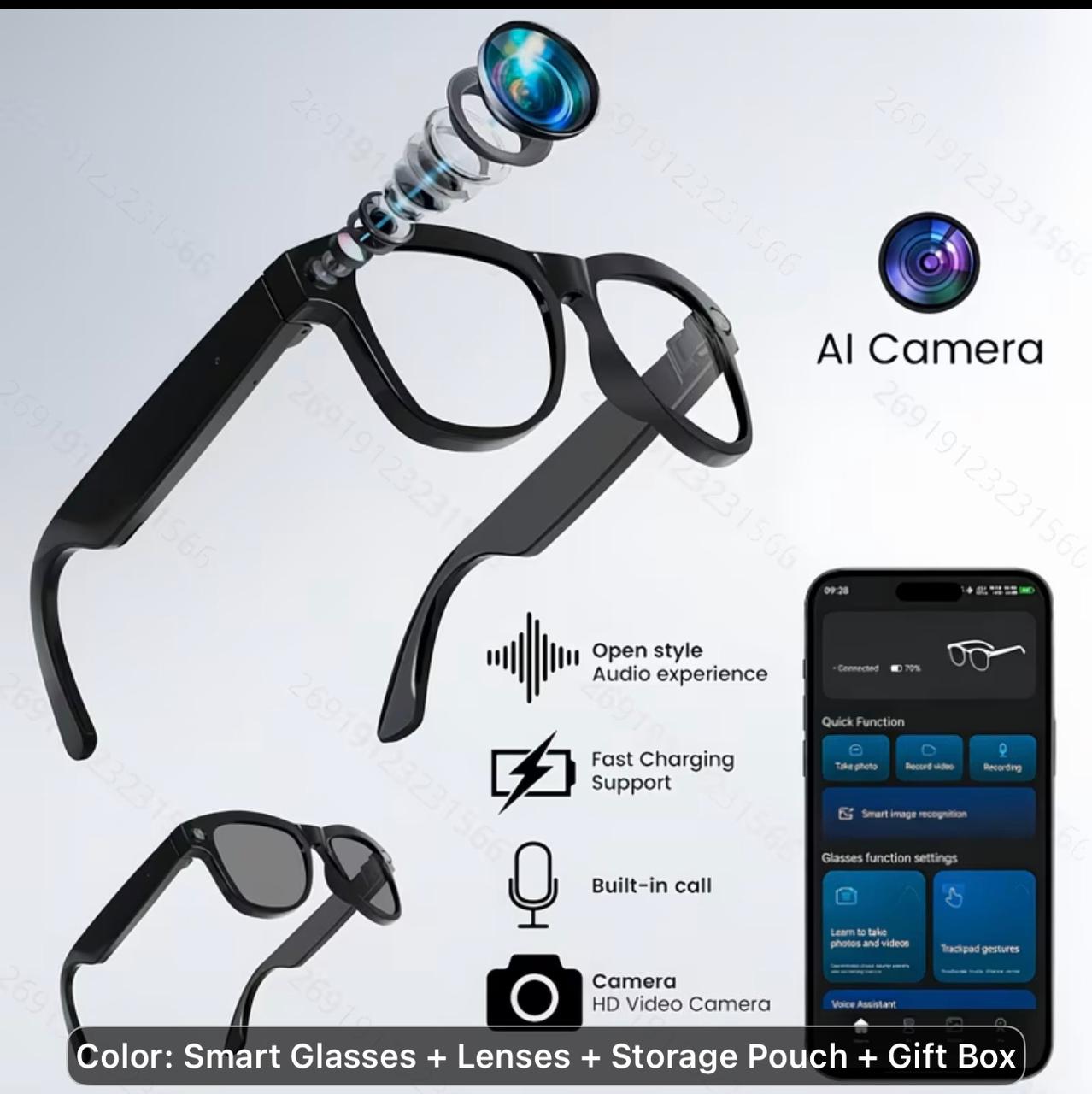 13 MP Wireless Smart  Camera Glasses