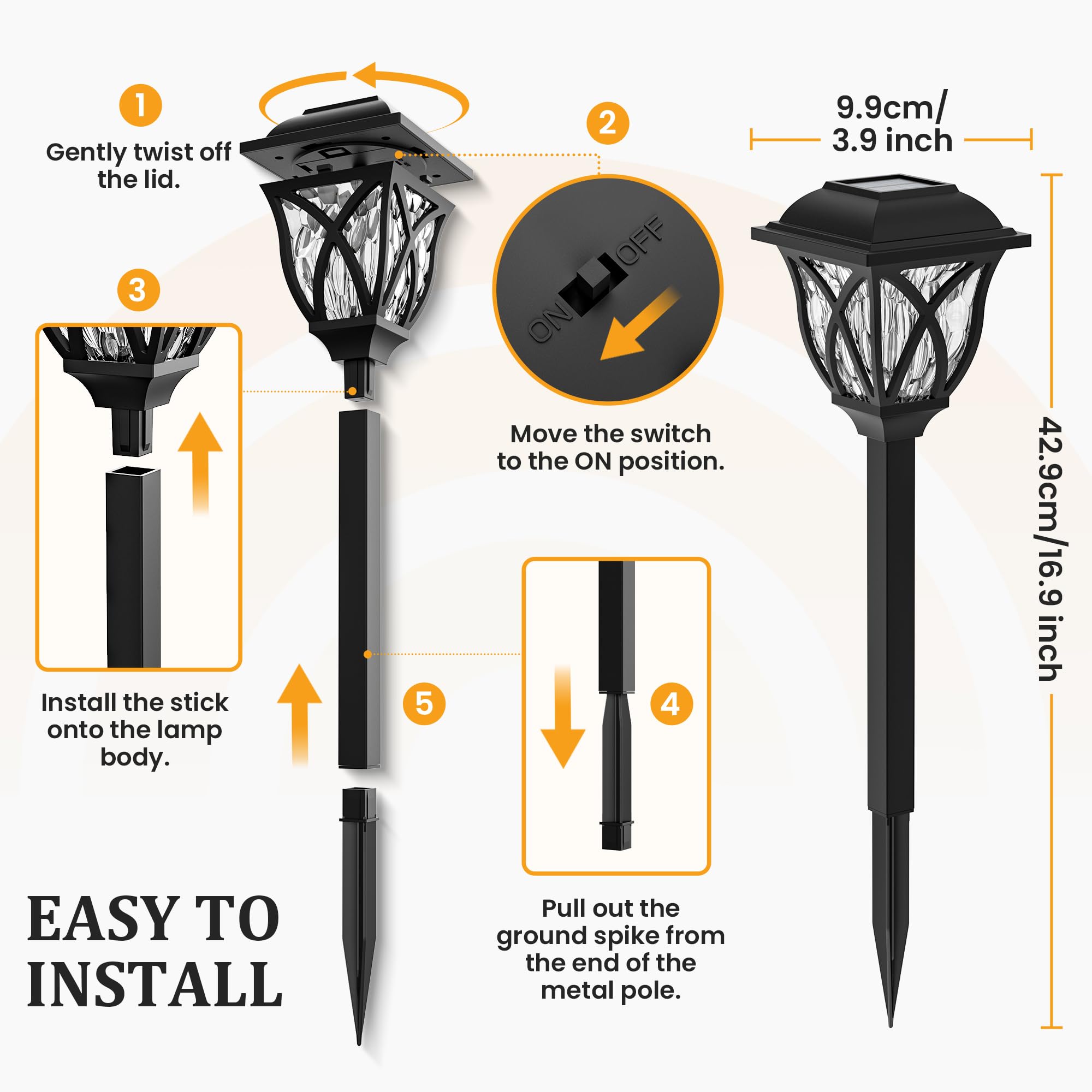 GIGALUMI Outdoor Solar Lights