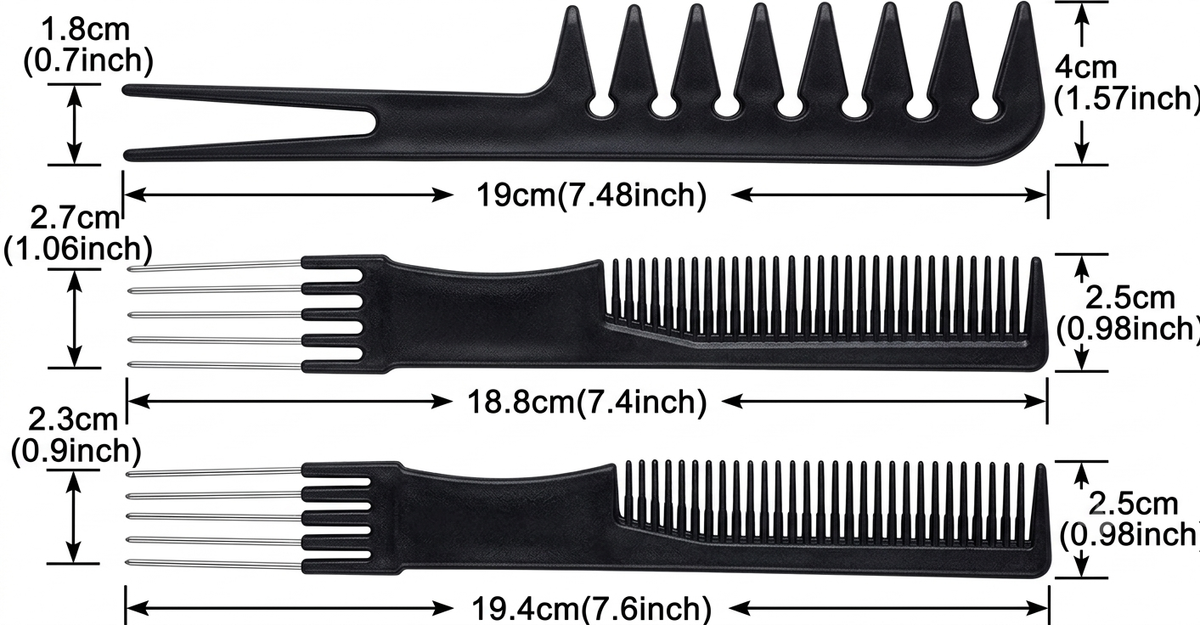 12-Piece Professional Hair Styling Comb Set