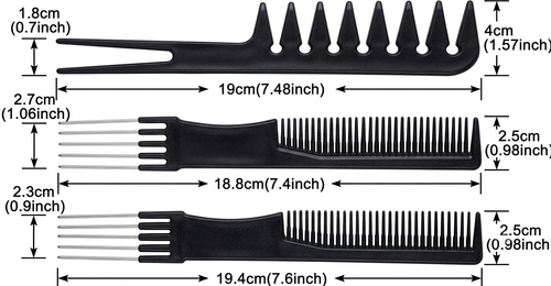 12-Piece Professional Hair Styling Comb Set