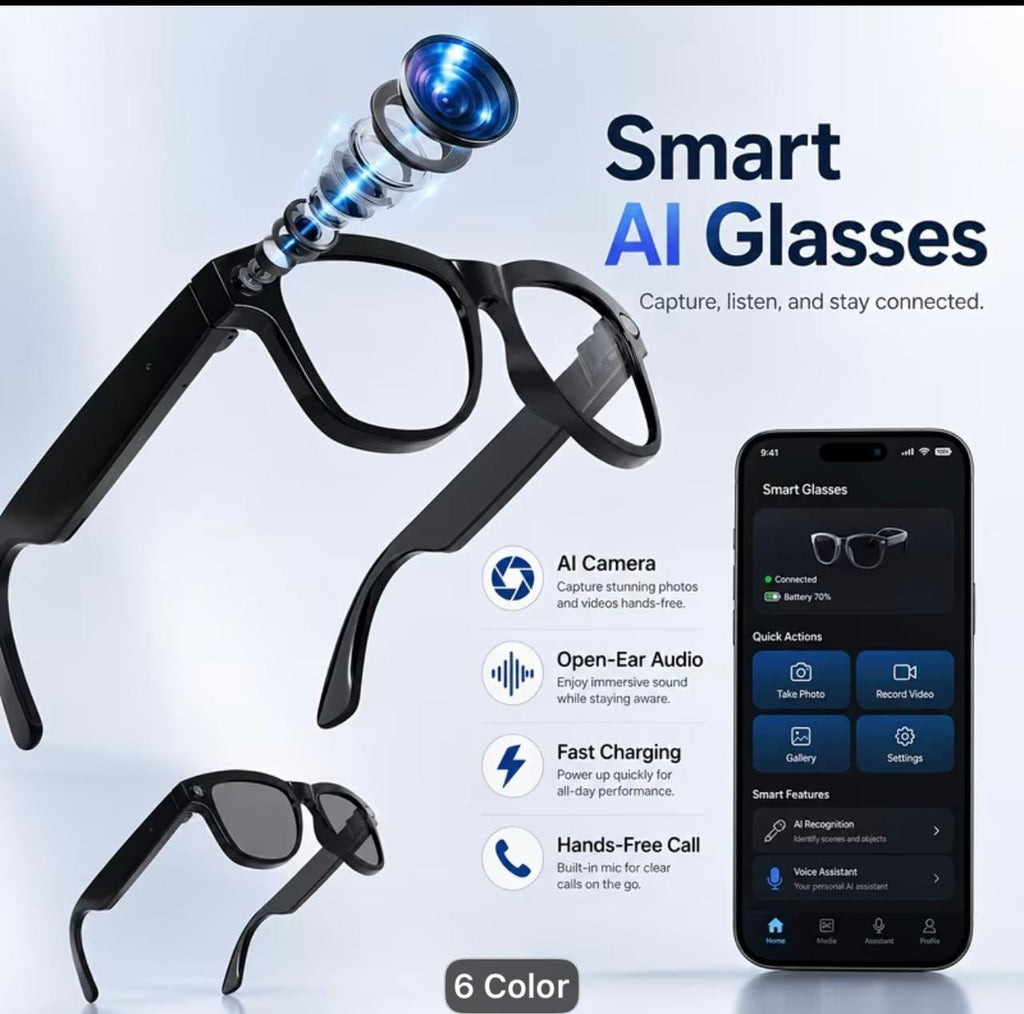 13 MP Wireless Smart  Camera Glasses
