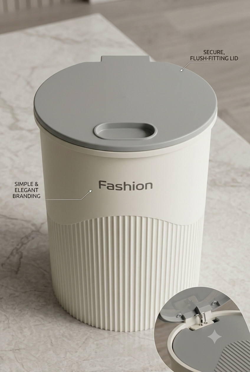 Modern Fashion Pedal-Activated Trash Can