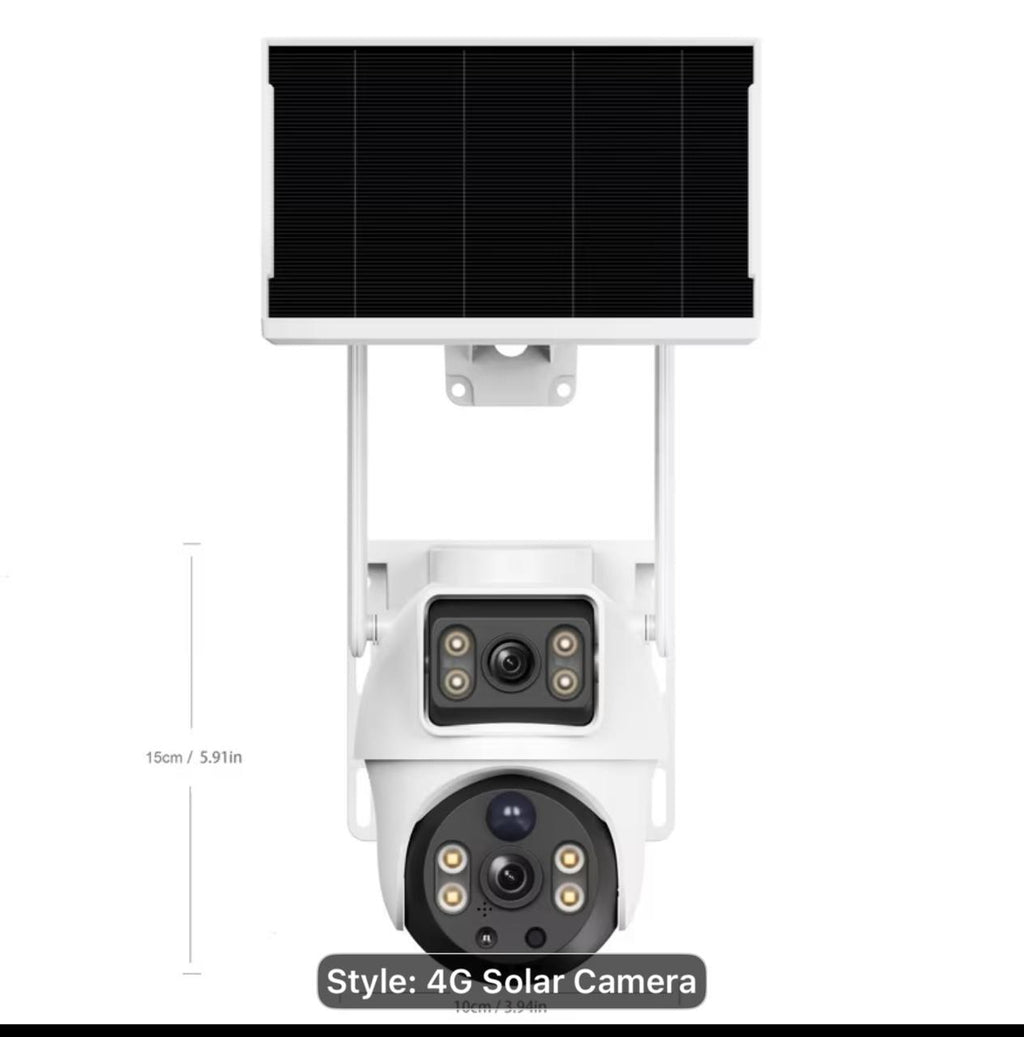 Solar Powered Outdoor 4G LTE SIM Card Wireless Security Camera