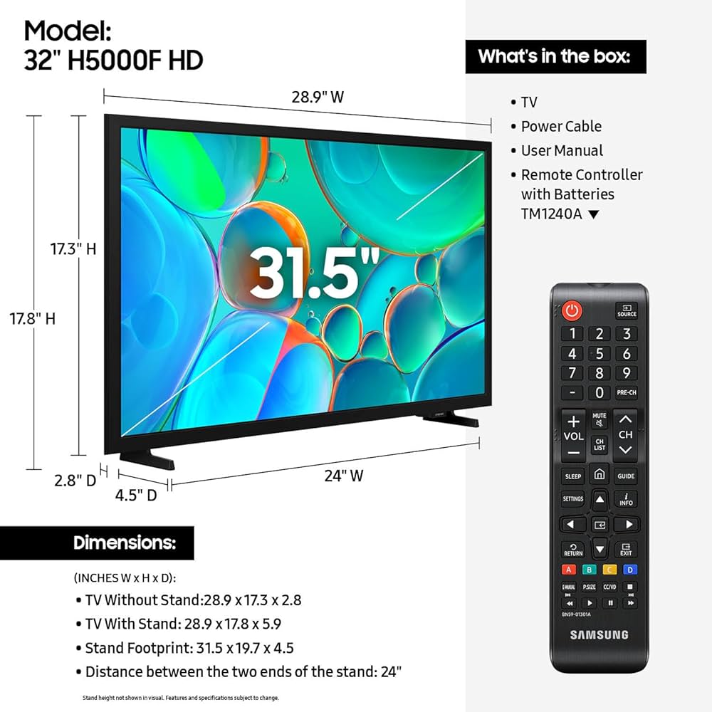 Samsung 32" Class HD H5000F Smart TV