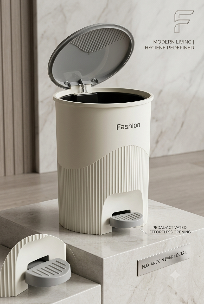 Modern Fashion Pedal-Activated Trash Can