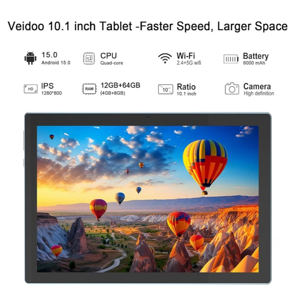 Android 15 2-in-1 Tablet PC (6GB + 64GB) WiFi