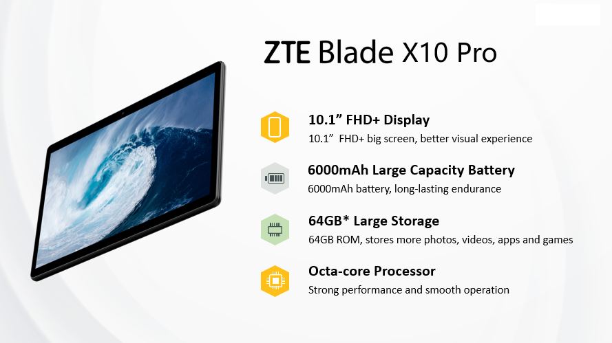 ZTE Blade X10 II Pro (64GB)(Wifi)(10")