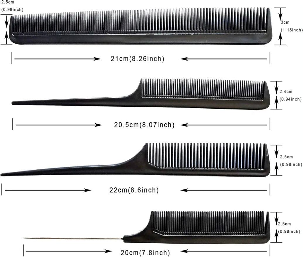 12-Piece Professional Hair Styling Comb Set