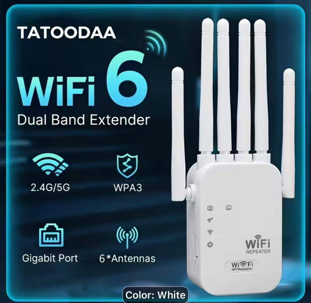 1200Mbps Dual-Band WiFi 6 Mesh Network Extender & Signal Booster