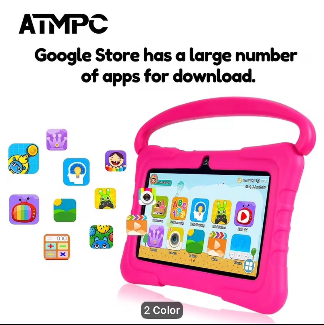 ATMPC 7" Kids Tablet Android 11, IWawa Learning Tablet For Children, Parental Control, 2GB/3GB RAM+16GB/32GB ROM, WiFi Wireless Kids Tablet